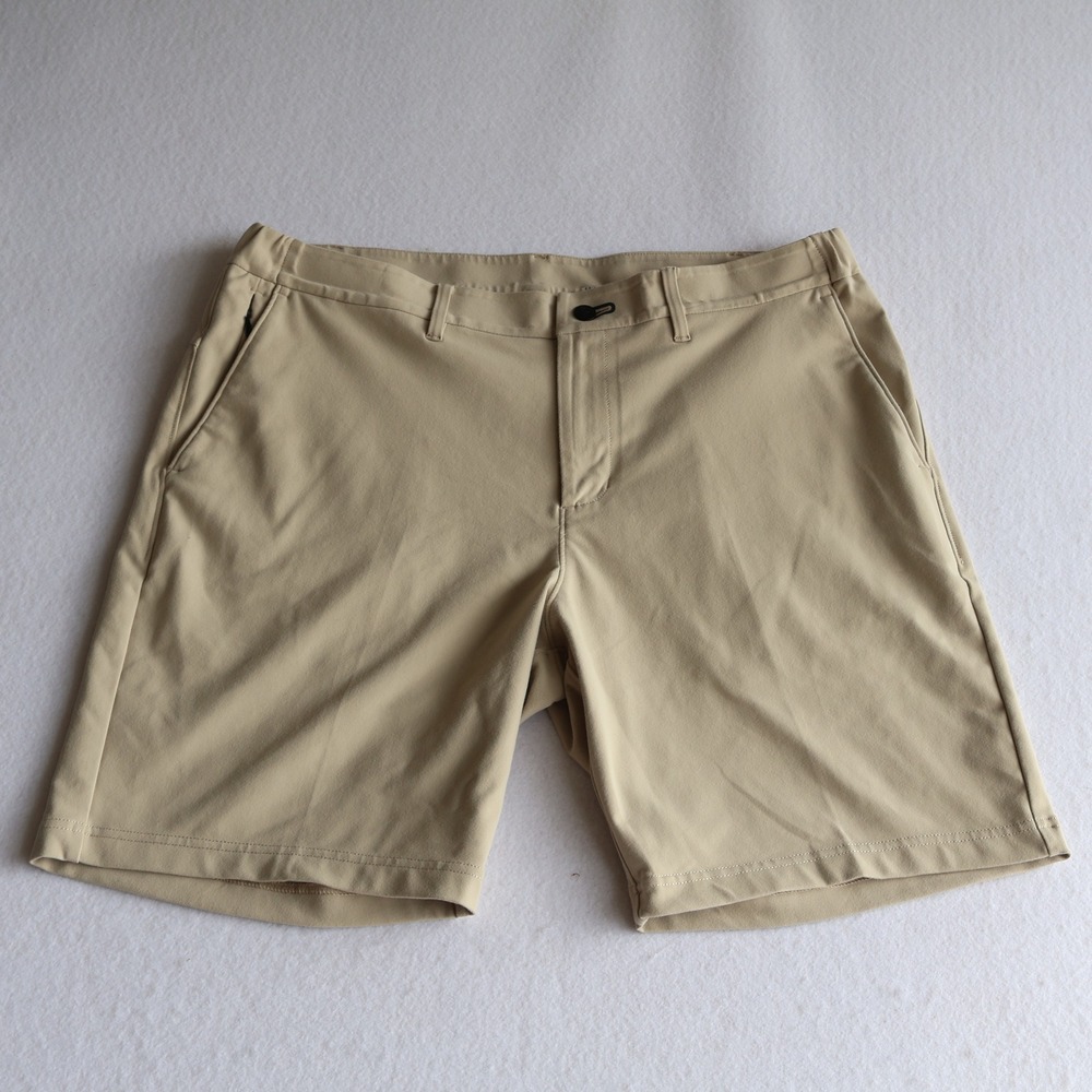 Public Rec All Day Every Day Shorts Men’s 36 Khaki Tan Tech Stretch Athleisure